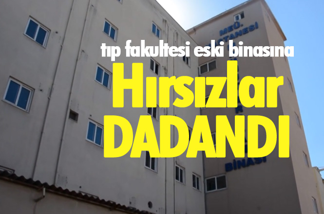 Harabe Olmaya Terk Edilen, Tıp Fakültesi Eski Binasına Hırsızlar Dadandı