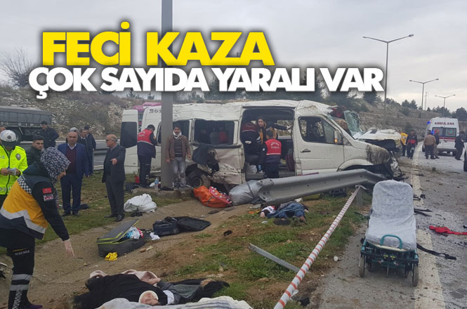 Mersin Tarsus Damlama Mevkiinde, Minibüs Kaza Yaptı: 1 Ölü 8 Yaralı