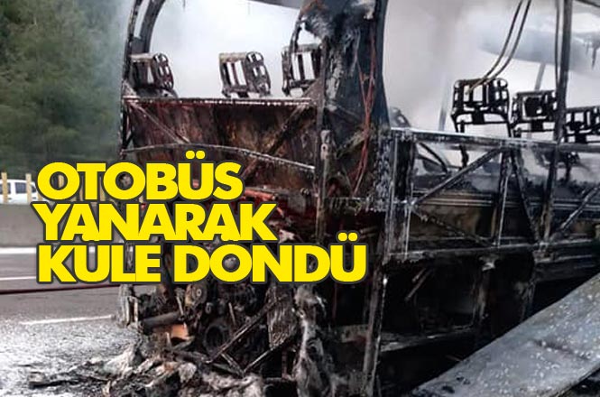 Pozantı Tarsus TEM Otoyolu Sarışıh Mevkiinde Seyreden C.G İdaresindeki 01 ENY 74 Plakalı Bir Yolcu Otobüsünün Motor Aksamından Yangın Çıktı