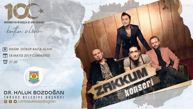 Zakkum Konseri 18 Mayıs'da, Zakkum Konseri İçin, Tarsus Atatürk Kültür Merkezi Neden Kullanılmıyor?