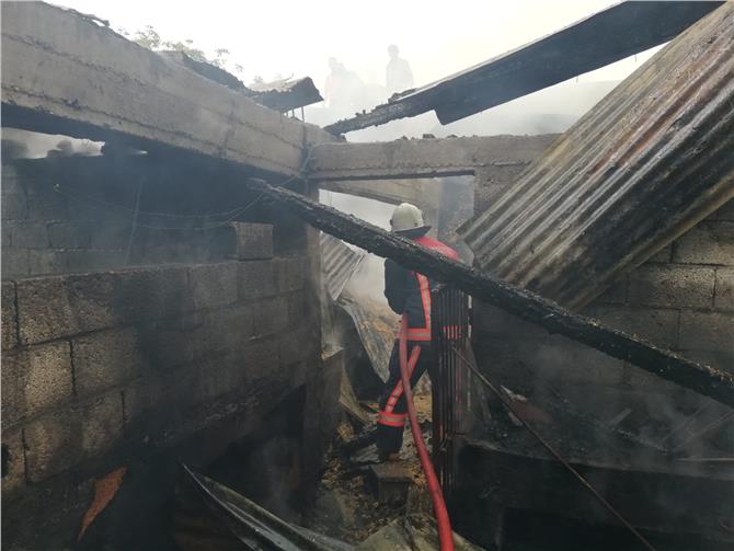 Mersin Toroslar Gözne’de Çiftlik Evinde Yangın Çıktı
