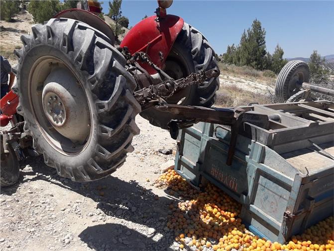 Mersin Mut'ta Traktör Kazası Meydana Geldi