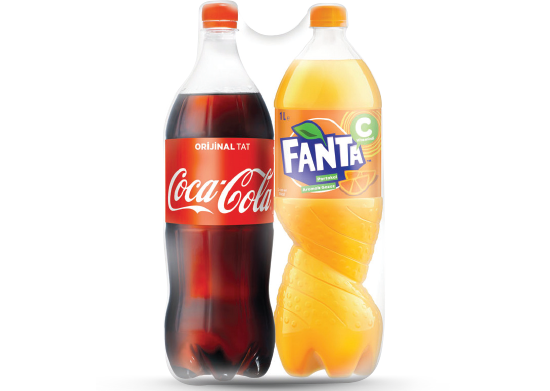 Coca Cola 1 lt + Fanta 1 lt
