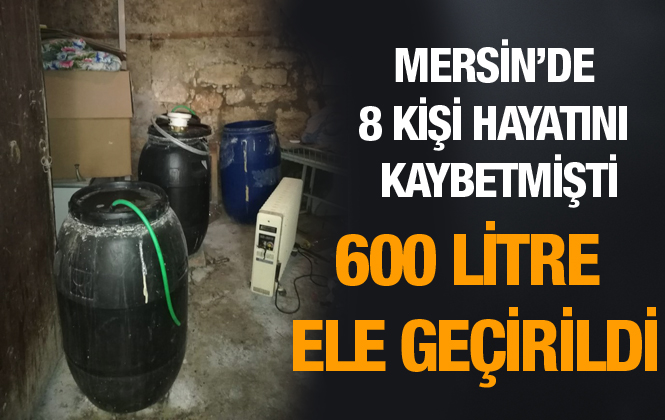 Tarsus'ta 600 Litre Kaçak Boğma Rakı Ele Geçirildi