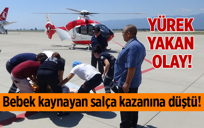 Balıkesir'de feci olay! Bebek kaynayan salça kazanına düştü!