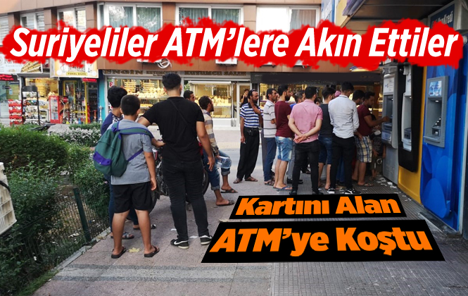 Mersin'de Suriyelilerin Atm Kuyruğu