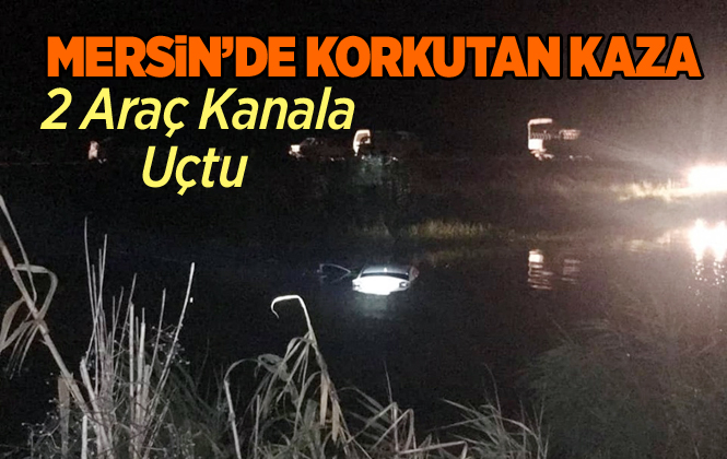 Mersin Tarsus'ta 2 Araç Kanala Uçtu