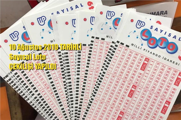 Sayısal Loto Sonuçları 10 Ağustos 2019 Tarihli Kazandıran Sayılar