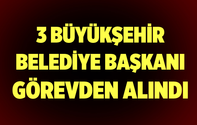 Diyarbakır, Van ve Mardin Büyükşehir Belediye Başkanları Görevden Uzaklaştırıldı