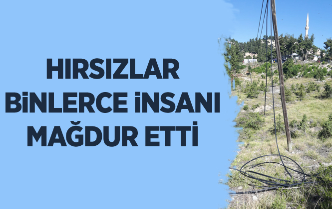 Mersin Çamlıyayla'da Hırsızlar 400 Metre Bakır Kablo Çaldılar