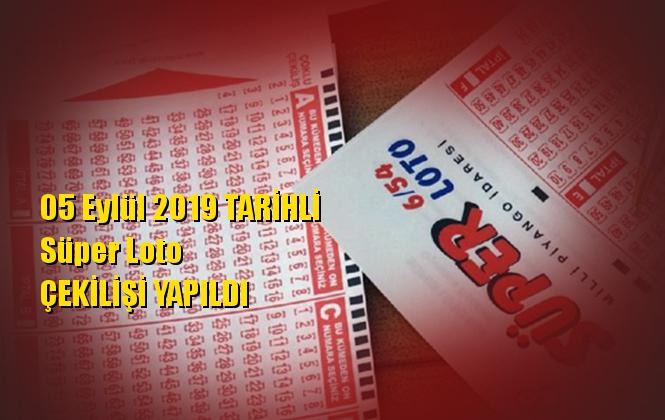 Süper Loto Sonuçları 05 Eylül 2019 Tarihli Kazandıran Sayılar