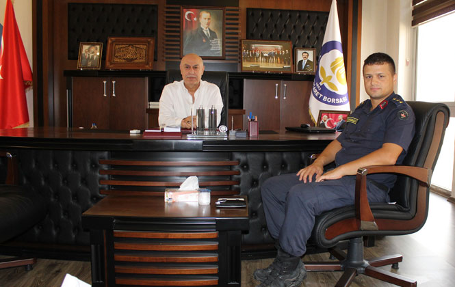 Jandarma Komutanı J.Yzb. Ahmet Boyacıoğlu'ndan Ziyaret
