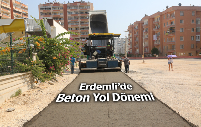 Erdemli Tömük’te Beton Yol Uygulaması