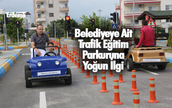 Mersin Erdemli'deki, Belediyeye Ait Trafik Eğitim Parkuruna Yoğun İlgi