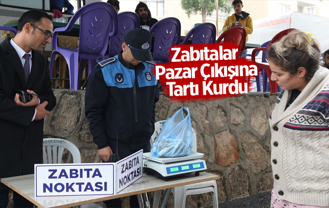 Toroslar Zabıtasından Pazarda Tartılı Denetim