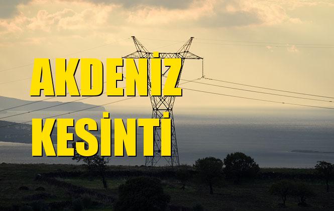 Akdeniz Elektrik Kesintisi 15 Aralık Pazar