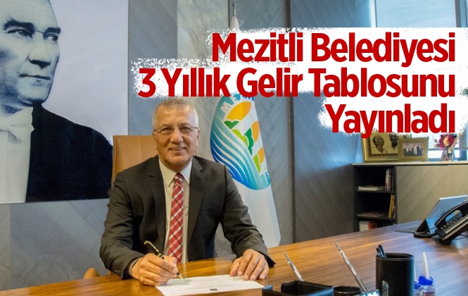 Mezitli Belediyesi 3 Yıllık Gelir Tablosunu Yayınladı