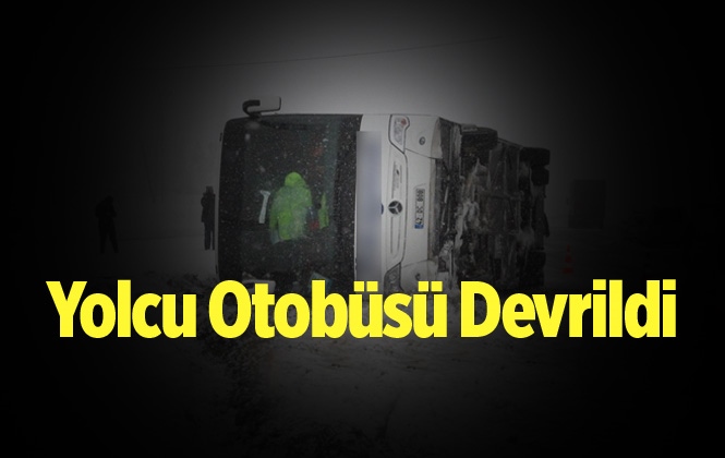 Karaman'da Yolcu Otobüsü Devrildi 25 Yaralı