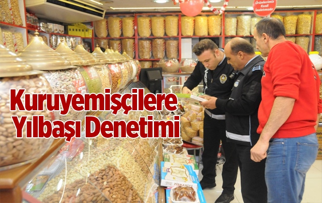 Yenişehir’de Yılbaşı Öncesi Kuruyemişçiler Denetlendi