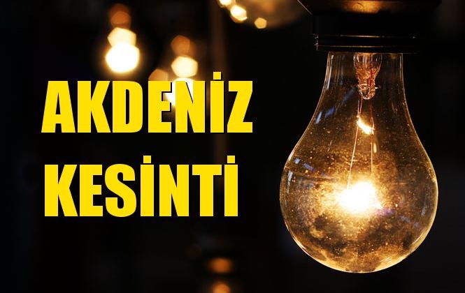 Akdeniz Elektrik Kesintisi 02 Ocak Perşembe