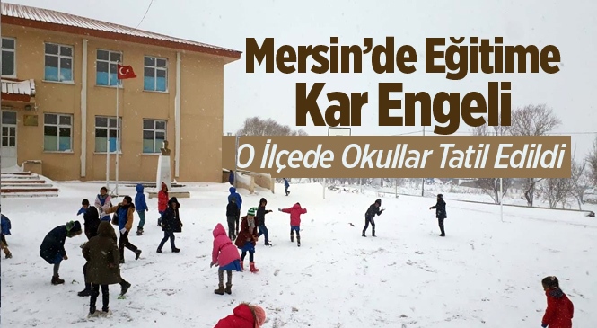 Mersin Çamlıyayla'da Okullar Tatil Edildi