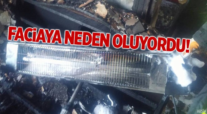 Mersin Tarsus'ta Elektrikli Isıtıcı Yangın Çıkardı