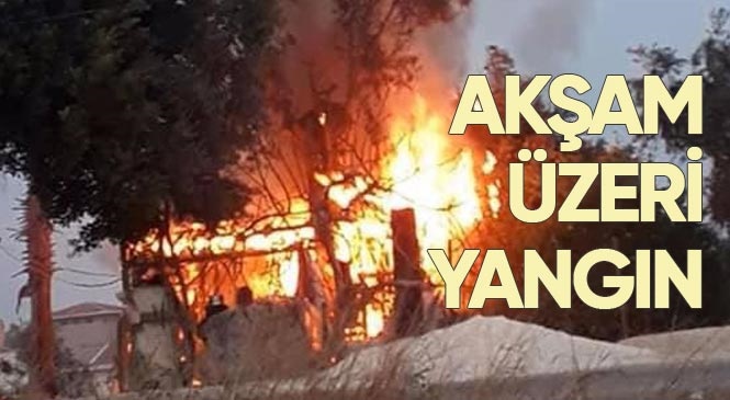Mersin Erdemli Fatih Mahallesindeki Bir Evde Yangın Çıktı!