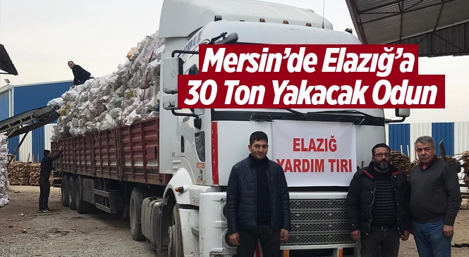 Mersin'den Elazığ'daki Depremzedeler İçin Yakacak Odun Yardımı