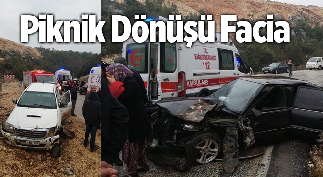 Mersin'de Piknik Dönüşü Kaza: 9 Yaralı