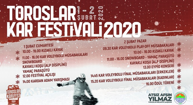 Toroslar'ın Kar Festivali Bu Hafta Sonu Yapılacak