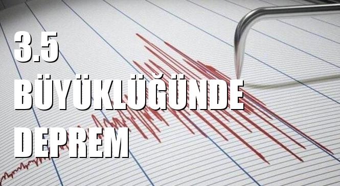 Merkez Üssü Akdeniz Olan 3.5 Büyüklüğünde Deprem Meydana Geldi