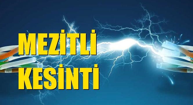 Mezitli Elektrik Kesintisi 14 Şubat Cuma