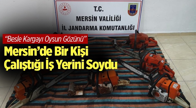 Mersin Anamur’da Çalıştığı İş Yerinden Motorlu Testere Çalan Zanlı Yakalandı