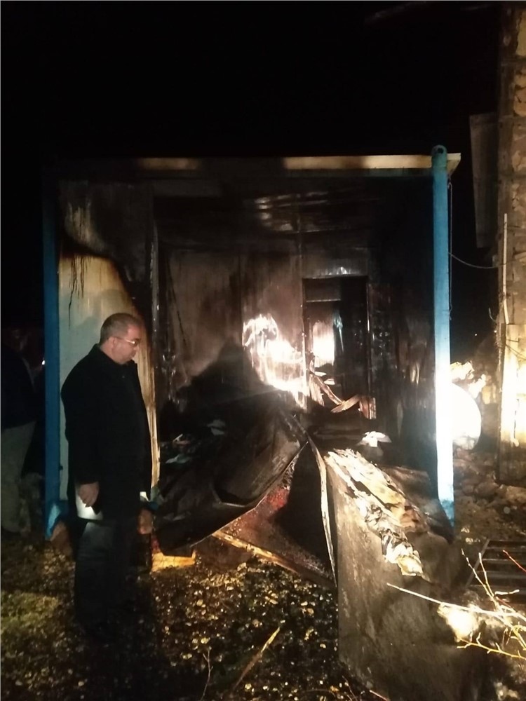 Mersin‘in Çamlıyayla İlçesi Kale Mahallesindeki Bir Evde Yangın Çıktı