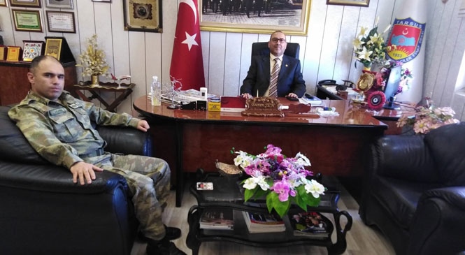 Tarsus Garnizon Komutanı, Başkan Duran Şen’i Ziyaret Etti