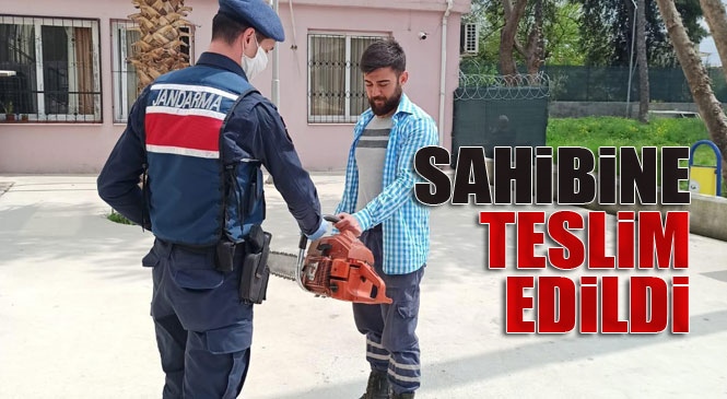 Mersin Tarsus Yenice Mahallesinde Çalınan Hızar Motorunu Jandarma Tarafından Bularak Sahibine Teslim Edildi