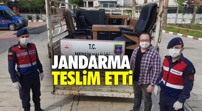 Mersin Erdemli Tömük'teki Bir Otelden Yapılan Hırsızlık Olayında Çalınan Eşyalar Jandarma Tarafından Sahibine Teslim Edildi