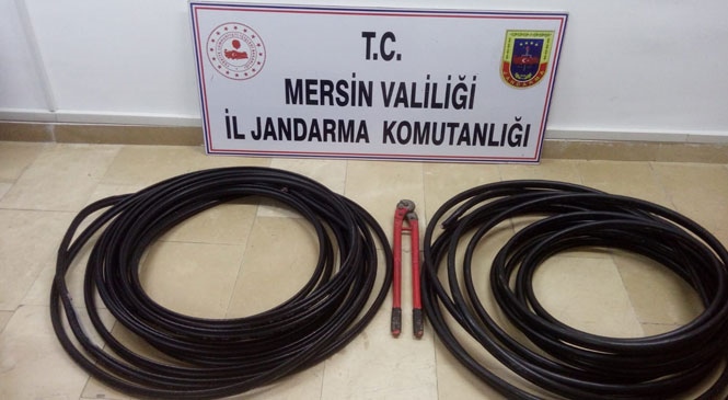 Mersin Tarsus Yenice'de Baz İstasyonunun Kablolarını Çalan Hırsızlar Yakalandı