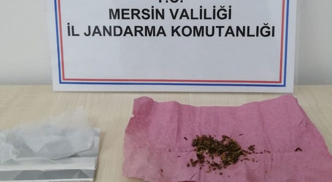 Mersin Silifke Atakent’te Esrar ve İçerken Kullanılan Çarşaf Ele Geçirildi