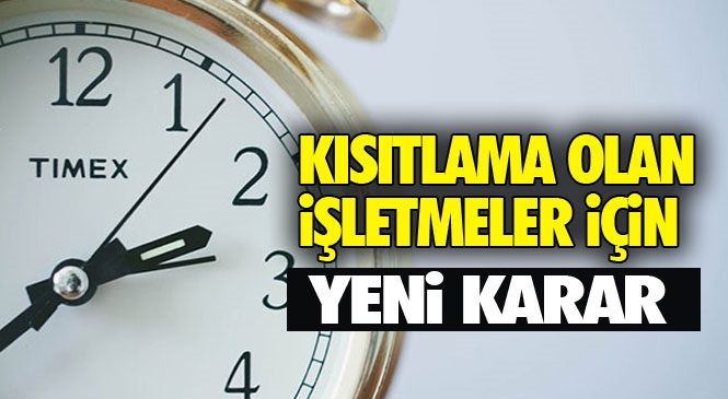 Mersin'de Çalışma Saati Kısıtlaması Olan İşletmeler Hakkında Alınan Yeni Karar Yayınlandı