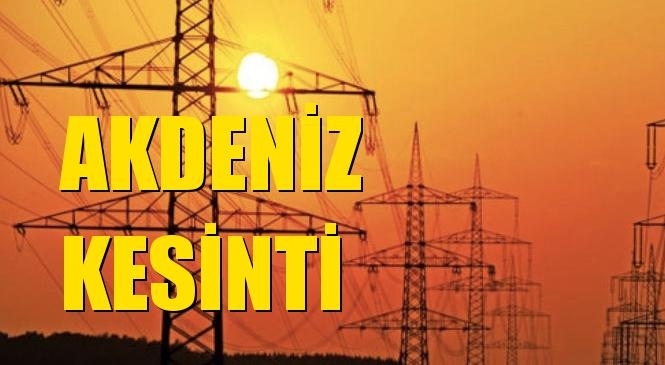 Akdeniz Elektrik Kesintisi 22 Temmuz Çarşamba