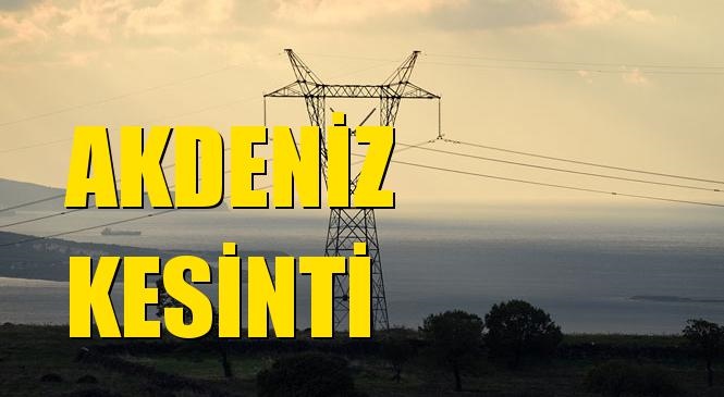 Akdeniz Elektrik Kesintisi 23 Ağustos Pazar