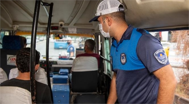 Zabıta Ekipleri Salgın Denetimlerine Devam Ediyor! Mersin Büyükşehir Zabıta Ekipleri Maske Denetimlerini Sürdürüyor