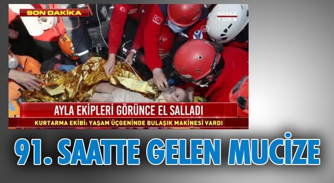 İzmir'de Meydana Gelen 6.9'luk Depremin Üzerinden Geçen 91. Saatte Ayda Bebek Mucizesi Enkazdan Sağ Kurtarıldı