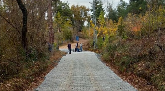 Çamlıyayla’nın Sokakları Güzelleşiyor! Büyükşehir’in Destekleriyle Çamlıyayla’da Kilitli Parke Taş Çalışması