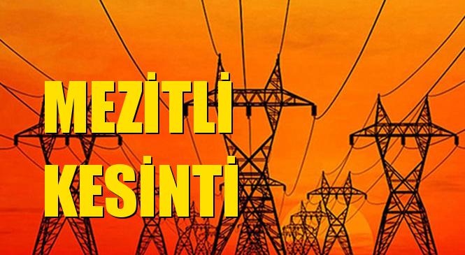 Mezitli Elektrik Kesintisi 01 Aralık Salı