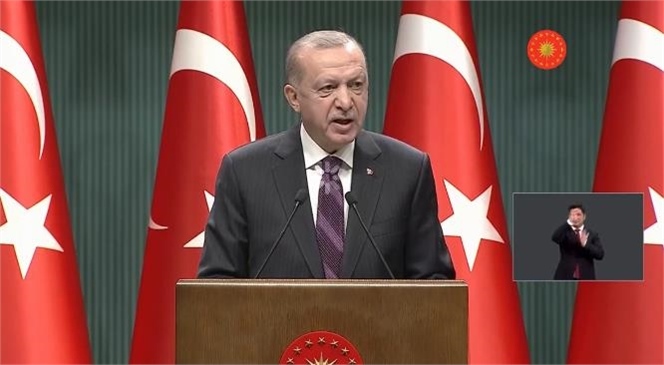 Cumhurbaşkanı Erdoğan, Cumhurbaşkanlığı Kabinesi Toplantısı Sonrası Açıklamalarda Bulunuyor