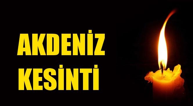 Akdeniz Elektrik Kesintisi 06 Ocak Çarşamba