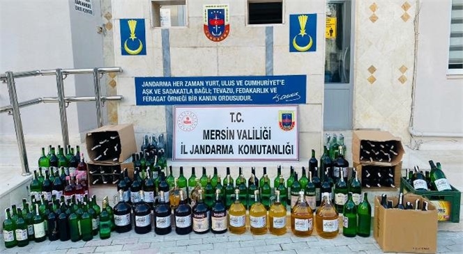 Mersin Silifke'de Kaçak Alkol İmal ve Ticareti Yapılan Yere Operasyon 232 Litre Kaçak Şarap Yakalandı