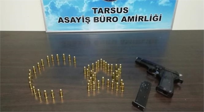 Mersin Tarsus'ta Bir Kişiyi Silahla Tehdit Eden Şahıs Polis Ekiplerince Yakalandı